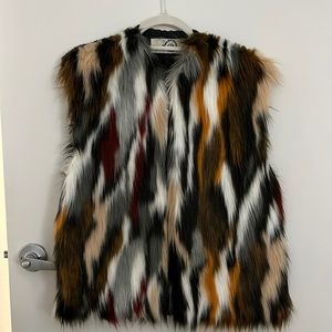 Faux Fur Colorful Vest